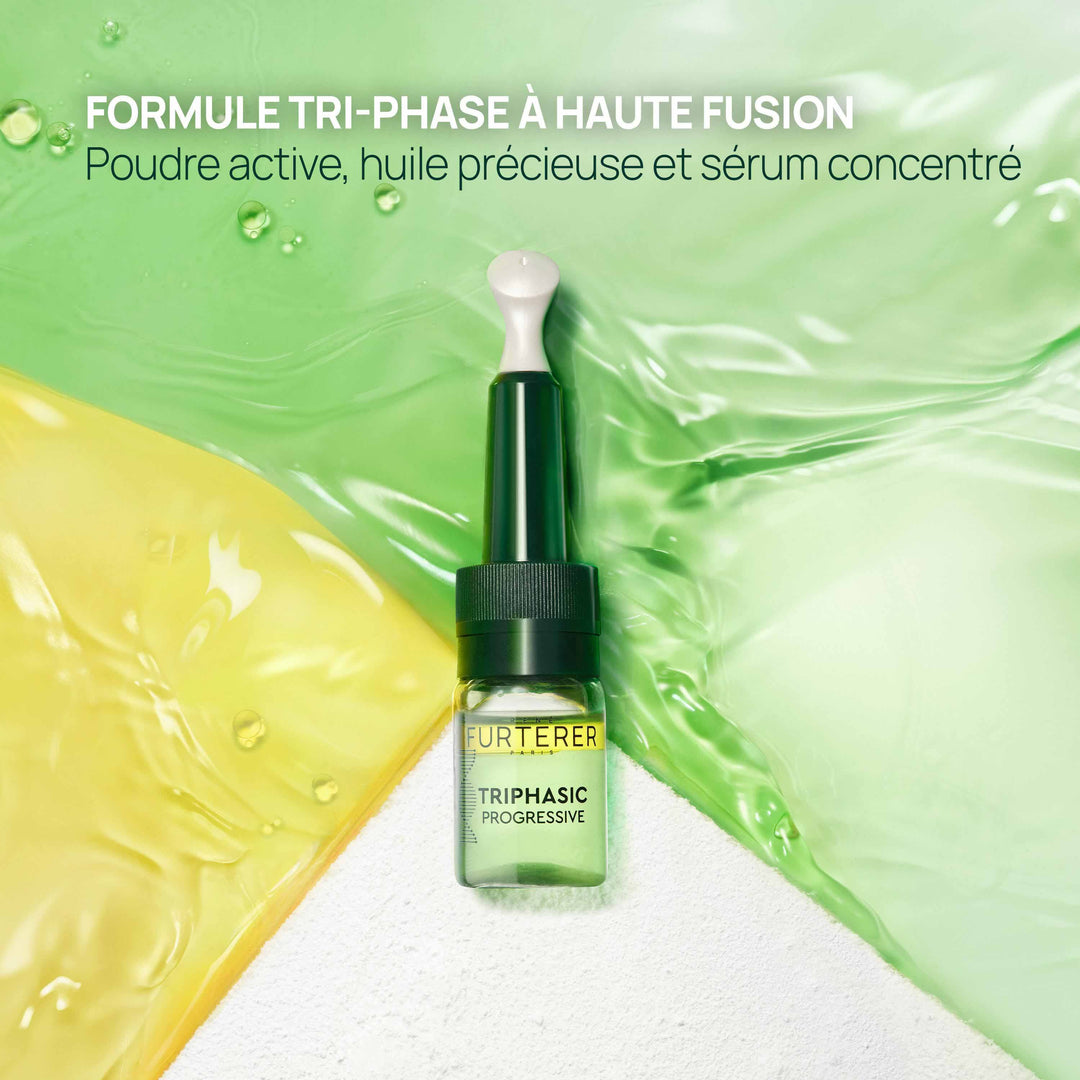 René Furterer Triphasic Progressive anti-hair loss treatment longer, denser hair 8 ampoules