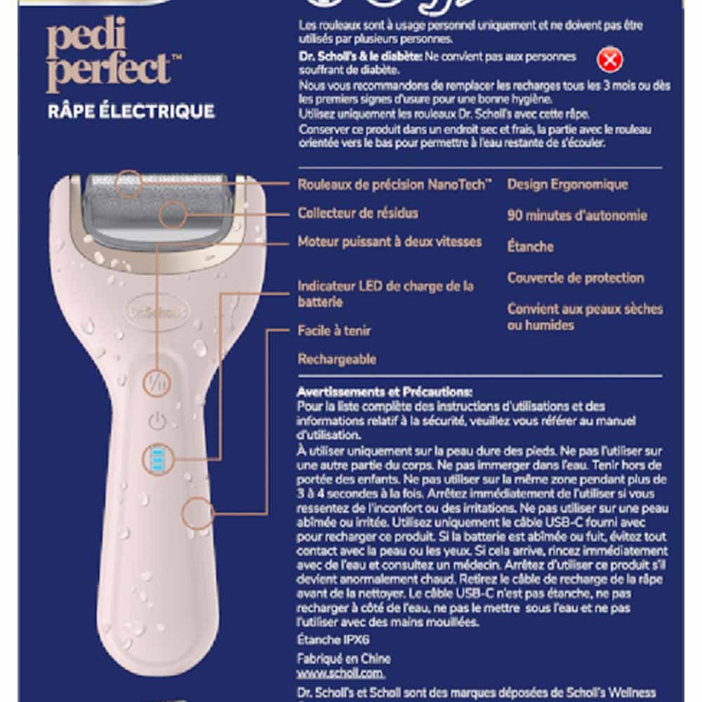 Scholl Pedi Perfect Electric foot file with 2 refills