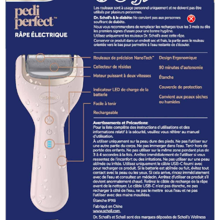 Scholl Pedi Perfect Electric foot file with 2 refills