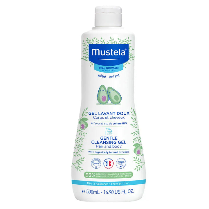 Mustela Gentle Cleaning Body & Hair Gel for Babies Peaux normales 500ml (16.91fl oz)