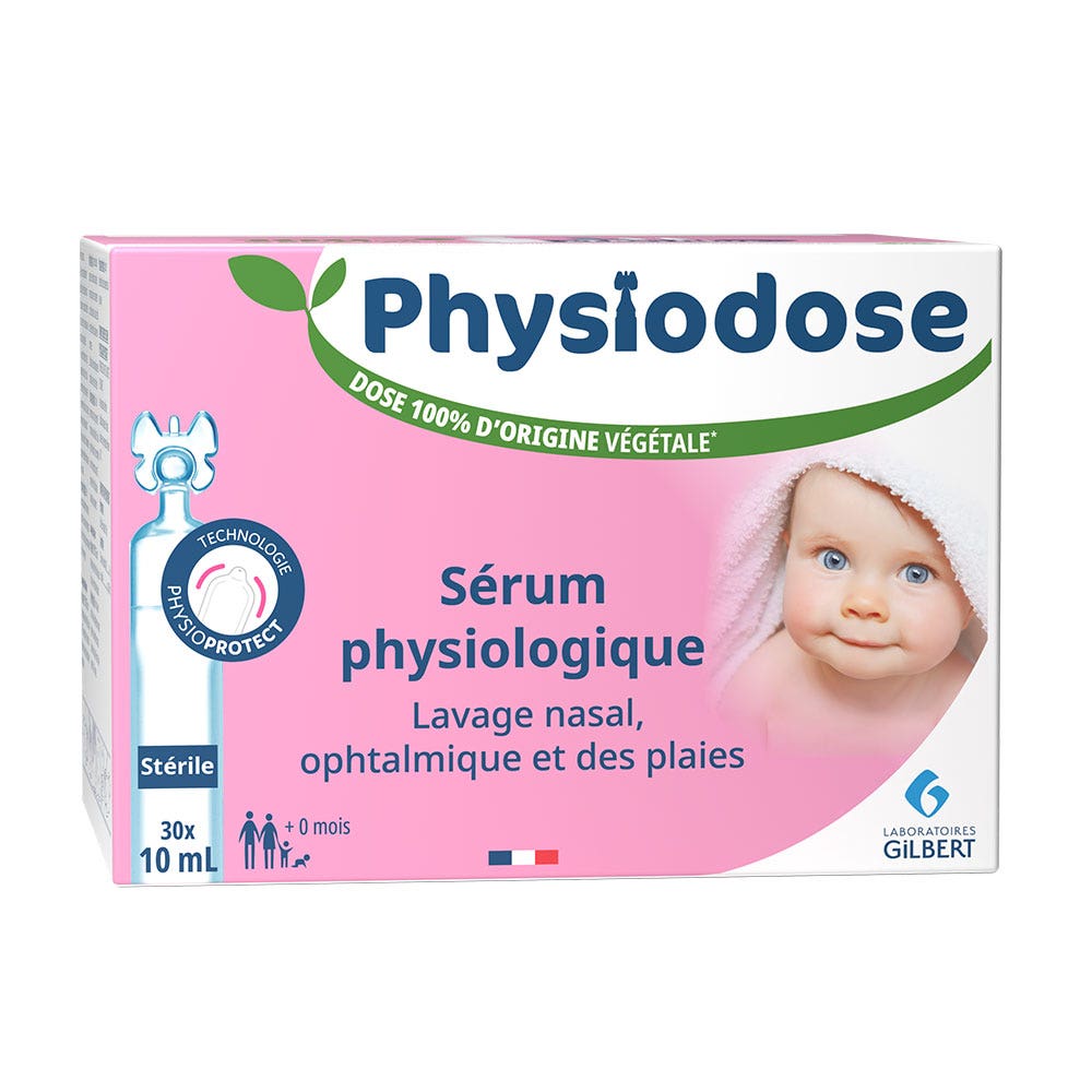 Gilbert Physiodose Sterile saline solution 30 Unidoses de 10ml (0.34fl oz)