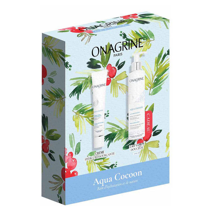Onagrine Aqua Cocoon Hydra Ress face cream 40 ml and free body lotion 200ml (6.76fl oz) - FrenchBeautyHub
