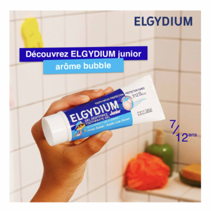 Elgydium Fluoride toothpaste for ages 7-12 Bubble Junior flavour 50 ml (1.69fl oz)