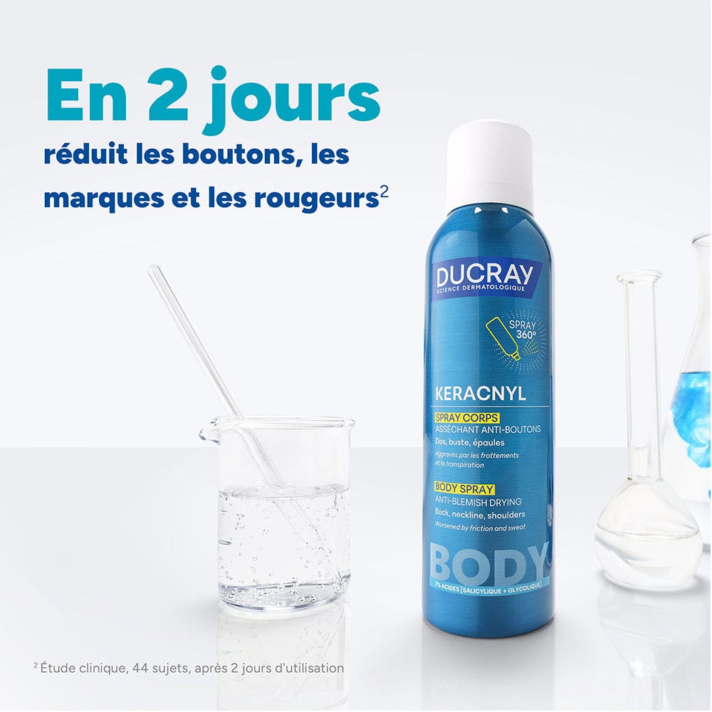 Ducray Keracnyl Drying body spray for spots 150 ml (5.07fl oz)
