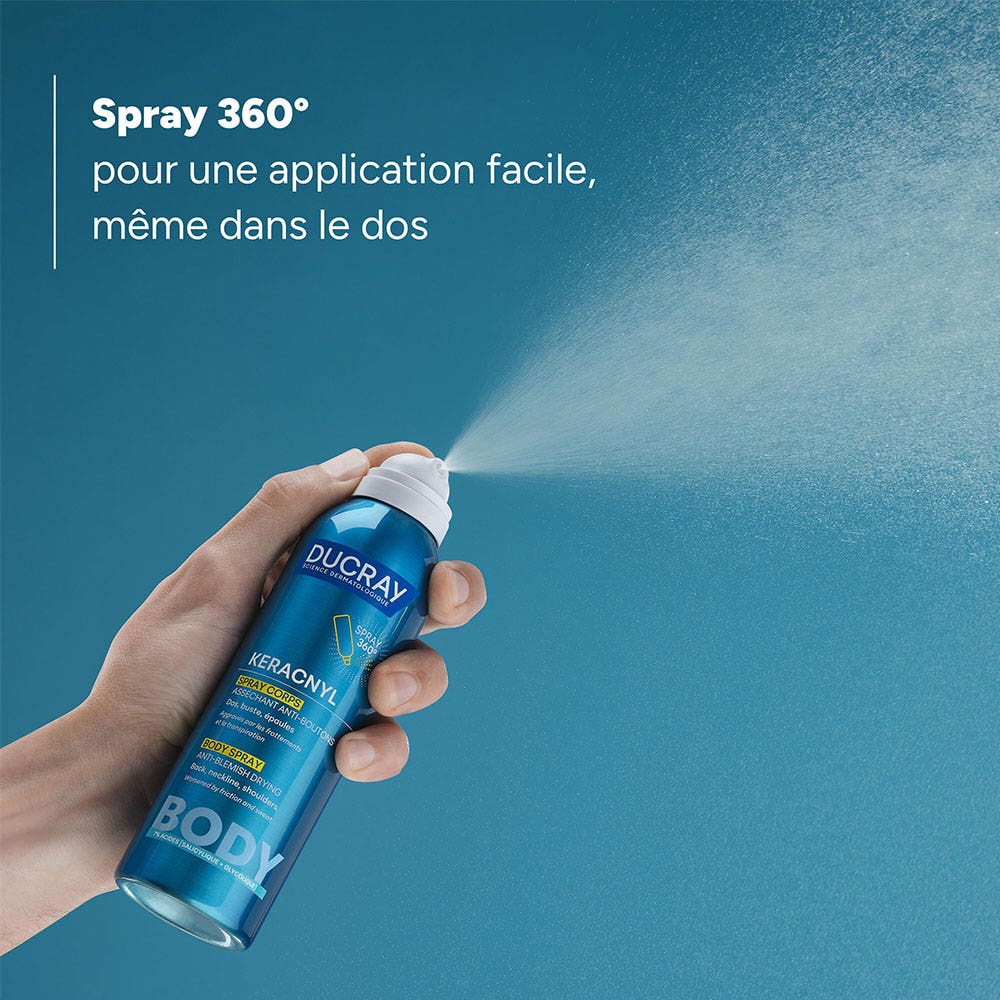 Ducray Keracnyl Drying body spray for spots 150 ml (5.07fl oz)