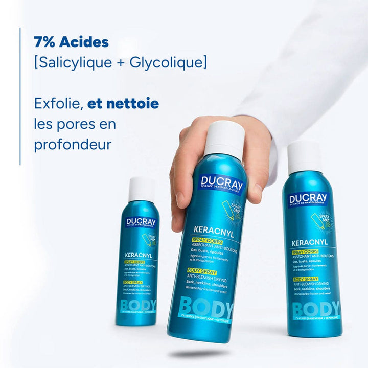 Ducray Keracnyl Drying body spray for spots 150 ml (5.07fl oz)