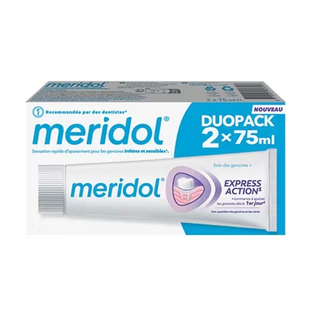 Meridol Express action toothpaste 2 x 75 ml (2.54fl oz)