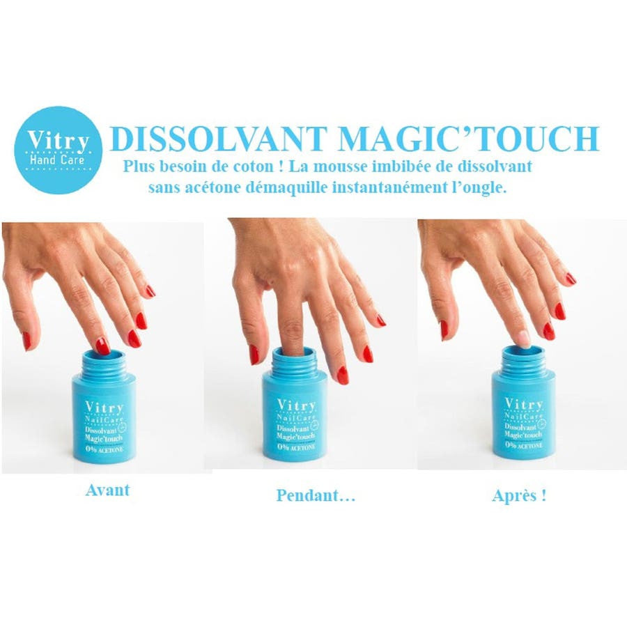 Vitry Magic Touch Cotton-Free Nail Polish Remover 75ml (0.16 fl oz)