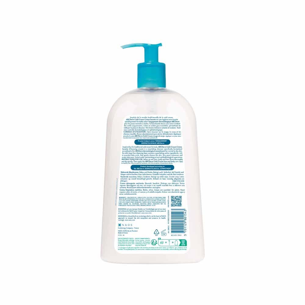 Bioderma Abcderm Baby and child wash cream old Cream Nourishing cleanser 1L (33.81fl oz)