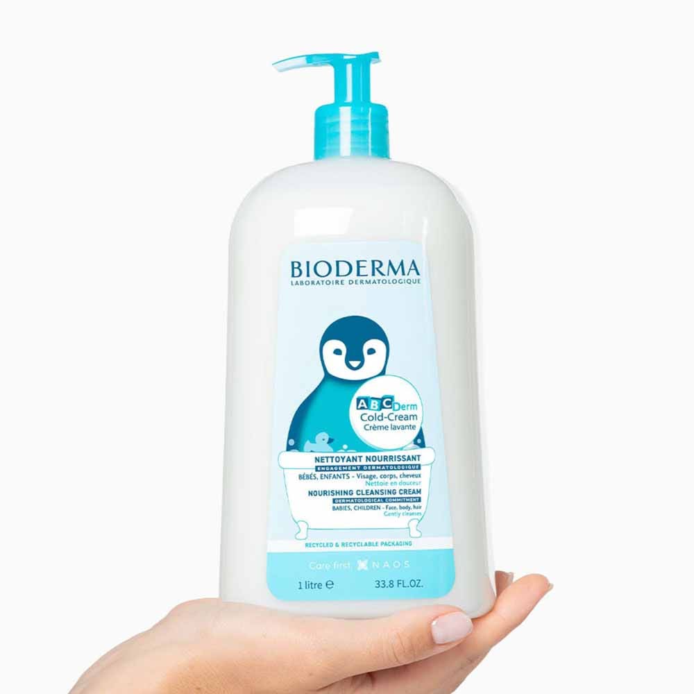 Bioderma Abcderm Baby and child wash cream old Cream Nourishing cleanser 1L (33.81fl oz)