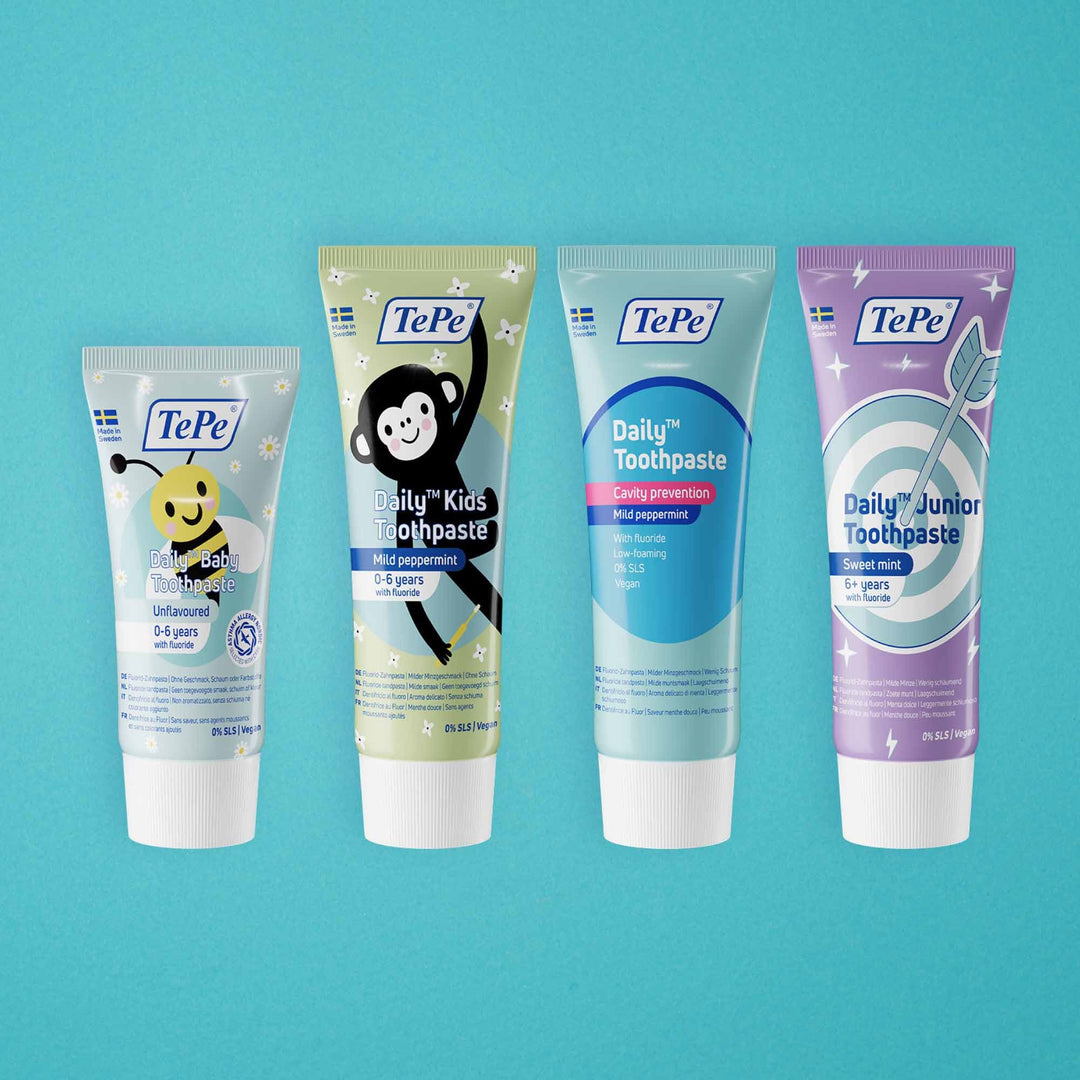 TePe Daily Junior toothpaste from 7 years mild mint flavour 75 ml (2.54fl oz)