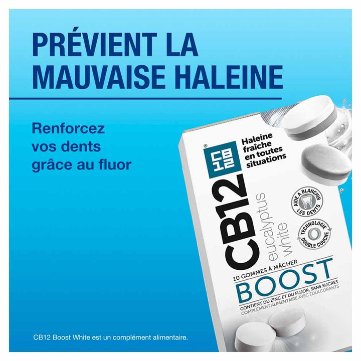 Cb12 Boost White Fresh Breath & Whitening Chewing Gums 10 units
