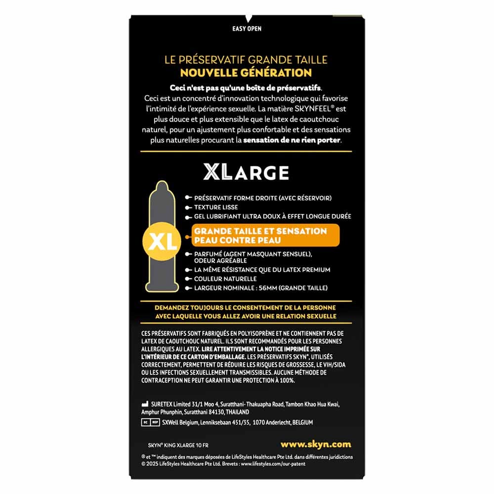 Skyn King XLARGE latex-free condoms 10 x
