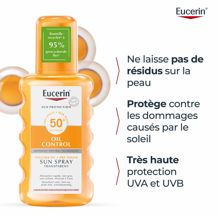 Eucerin Sun Protection Oil Control Sun Transparent SPF50+ Spray 200ml (6.76fl oz)