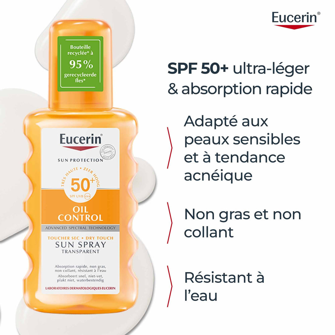 Eucerin Sun Protection Oil Control Sun Transparent SPF50+ Spray 200ml (6.76fl oz)