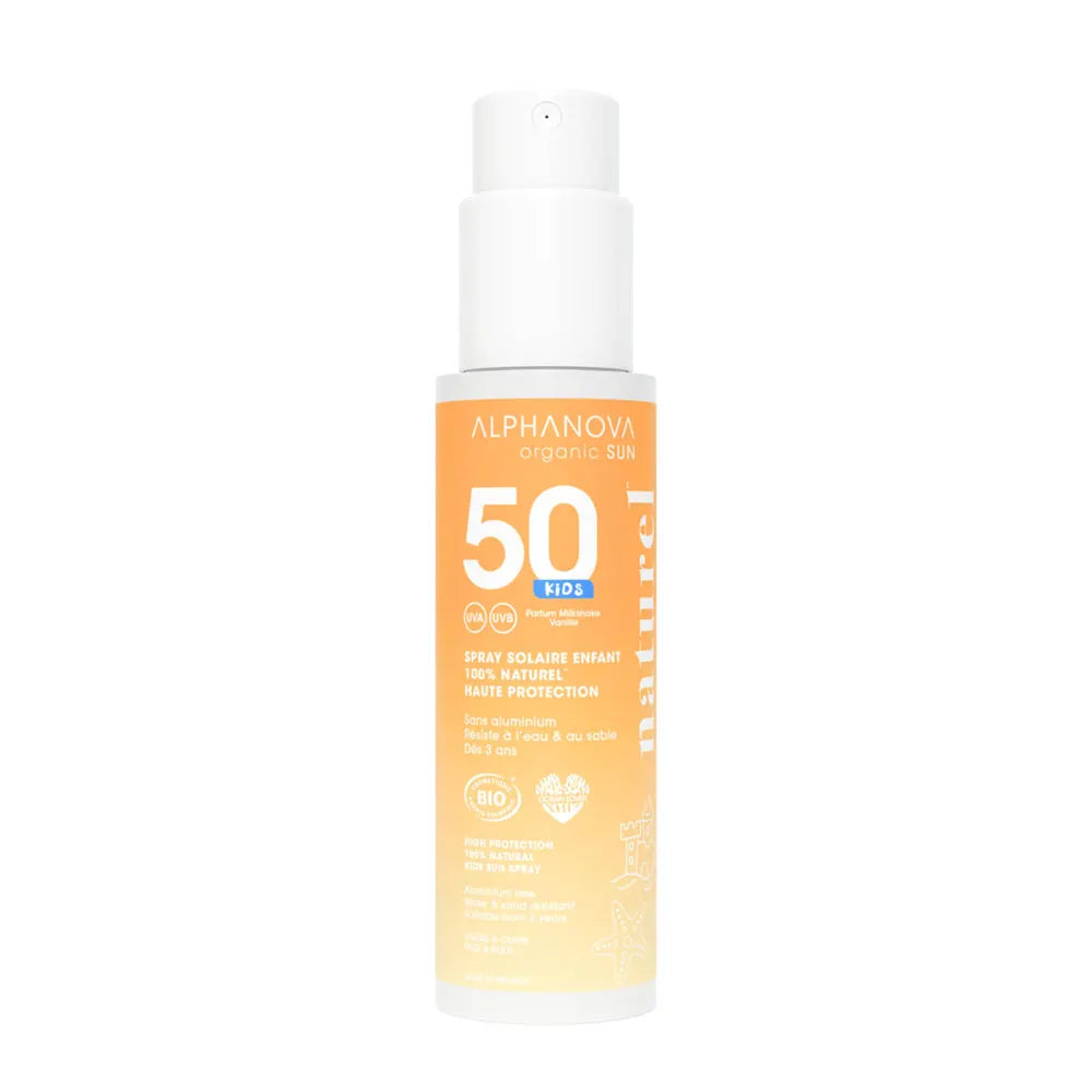 Alphanova Organic Sun Kids organic SPF50 sun milk vanilla and apricot scent 125ml (4.23 fl oz)