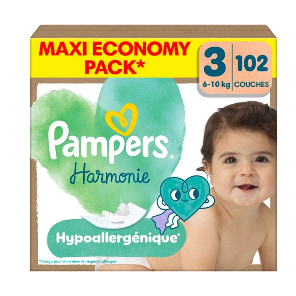 Pampers Harmonie Diapers Size 3 6-10kg x102