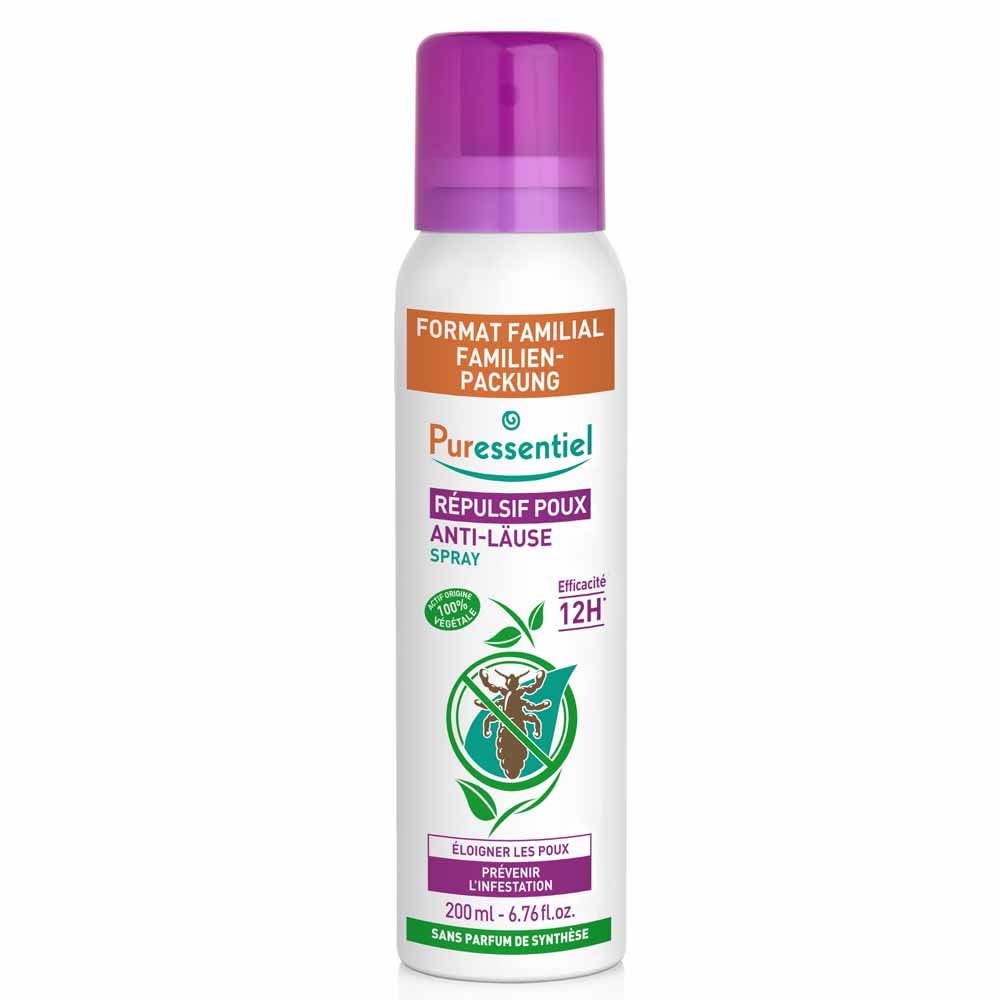 Puressentiel Anti-Lice Lice Repellent Spray Family Size 200 ml (6.76fl oz)