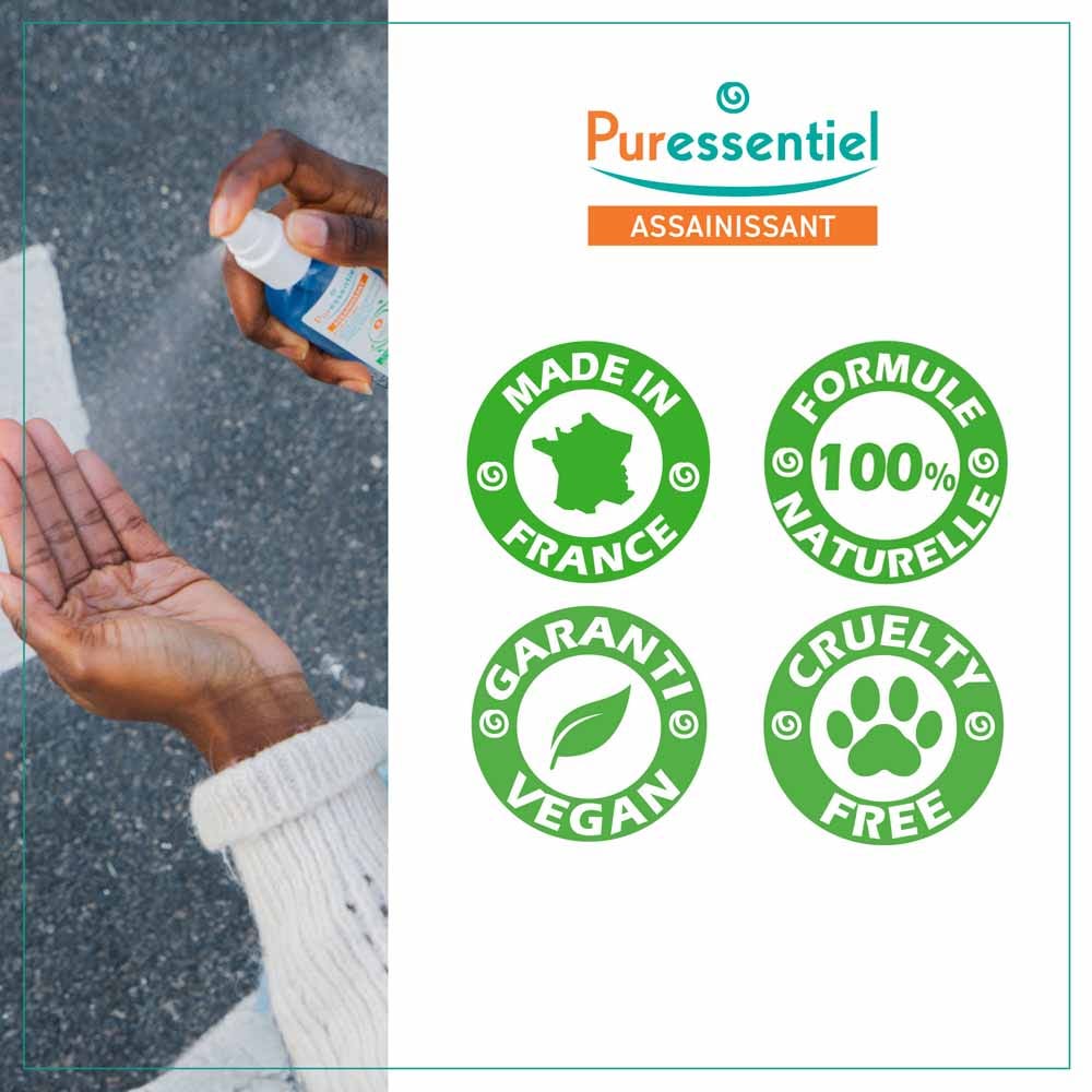 Puressentiel Sanitizing Antibacterial Spray For Hands And Surfaces Puressentiel 80ml (2.71fl oz)