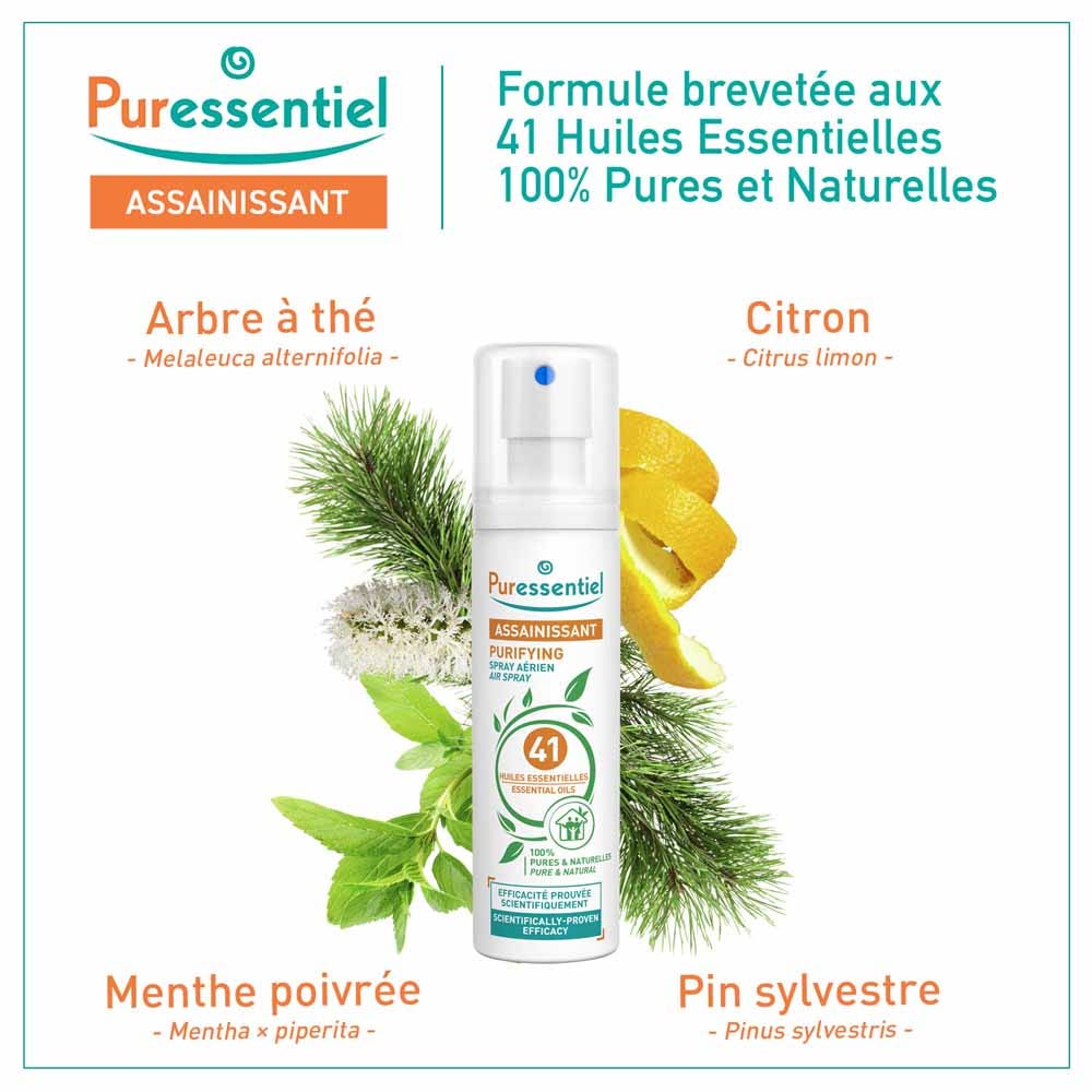 Puressentiel Sanitizing Purifying Spray With 41 Essential Oils 75ml (2.54fl oz)