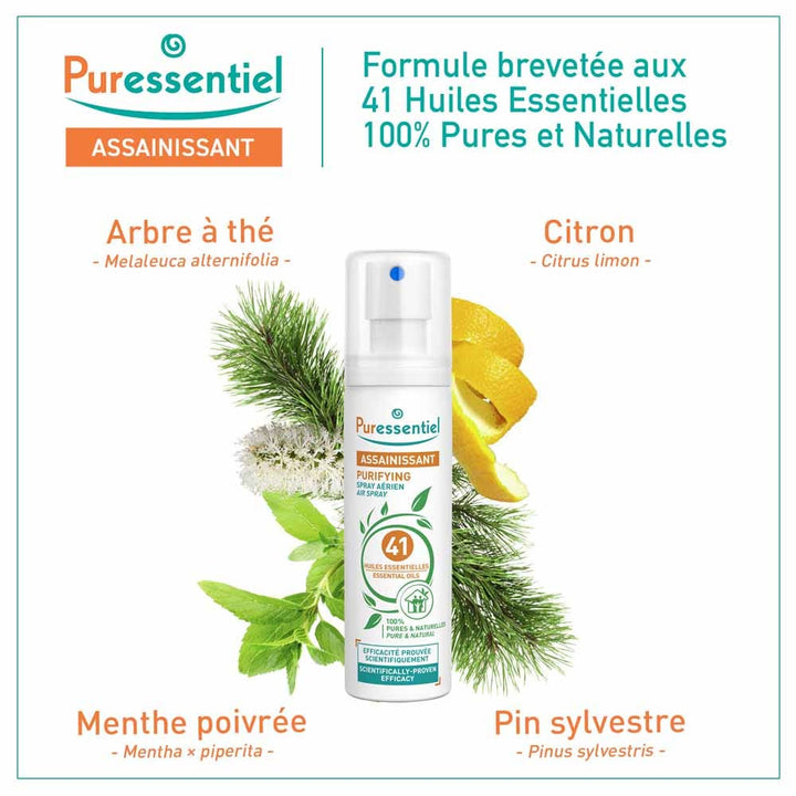Puressentiel Sanitizing Purifying Spray With 41 Essential Oils 75ml (2.54fl oz)