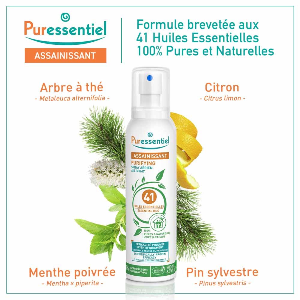 Puressentiel Sanitizing Air spray with 41 essential oils 200ml (6.76fl oz)