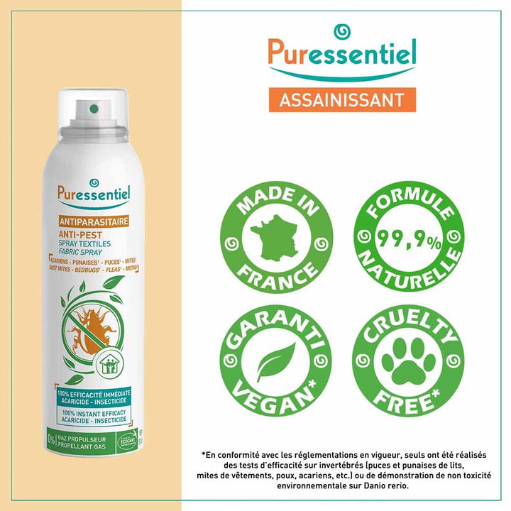 Puressentiel Sanitizing Anti-parasitic fabric spray 150ml (5.07fl oz)