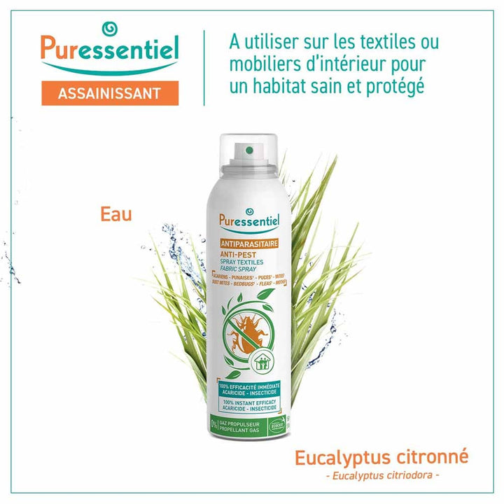 Puressentiel Sanitizing Anti-parasitic fabric spray 150ml (5.07fl oz)