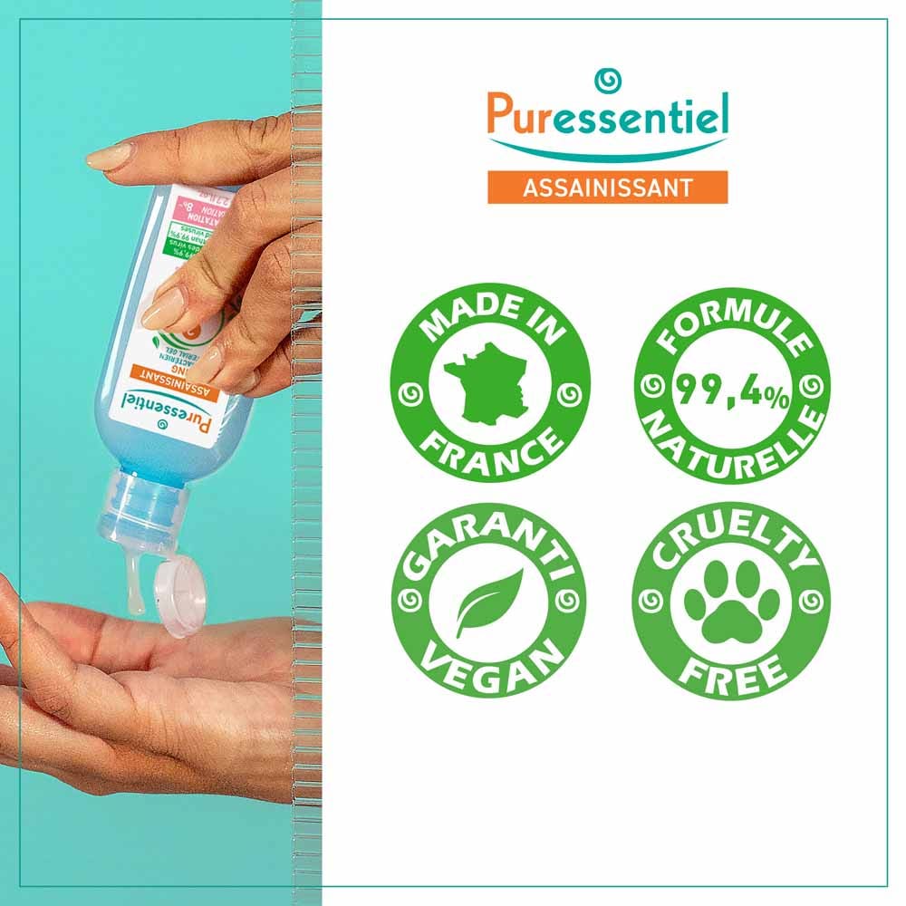 Puressentiel Sanitizing Anti-bacterial Gel "Sensitive Skin 80ml (2.71fl oz)