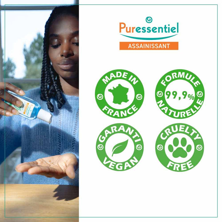 Puressentiel Sanitizing Antibacterial gel with 3 essential oils 80ml (2.71fl oz)