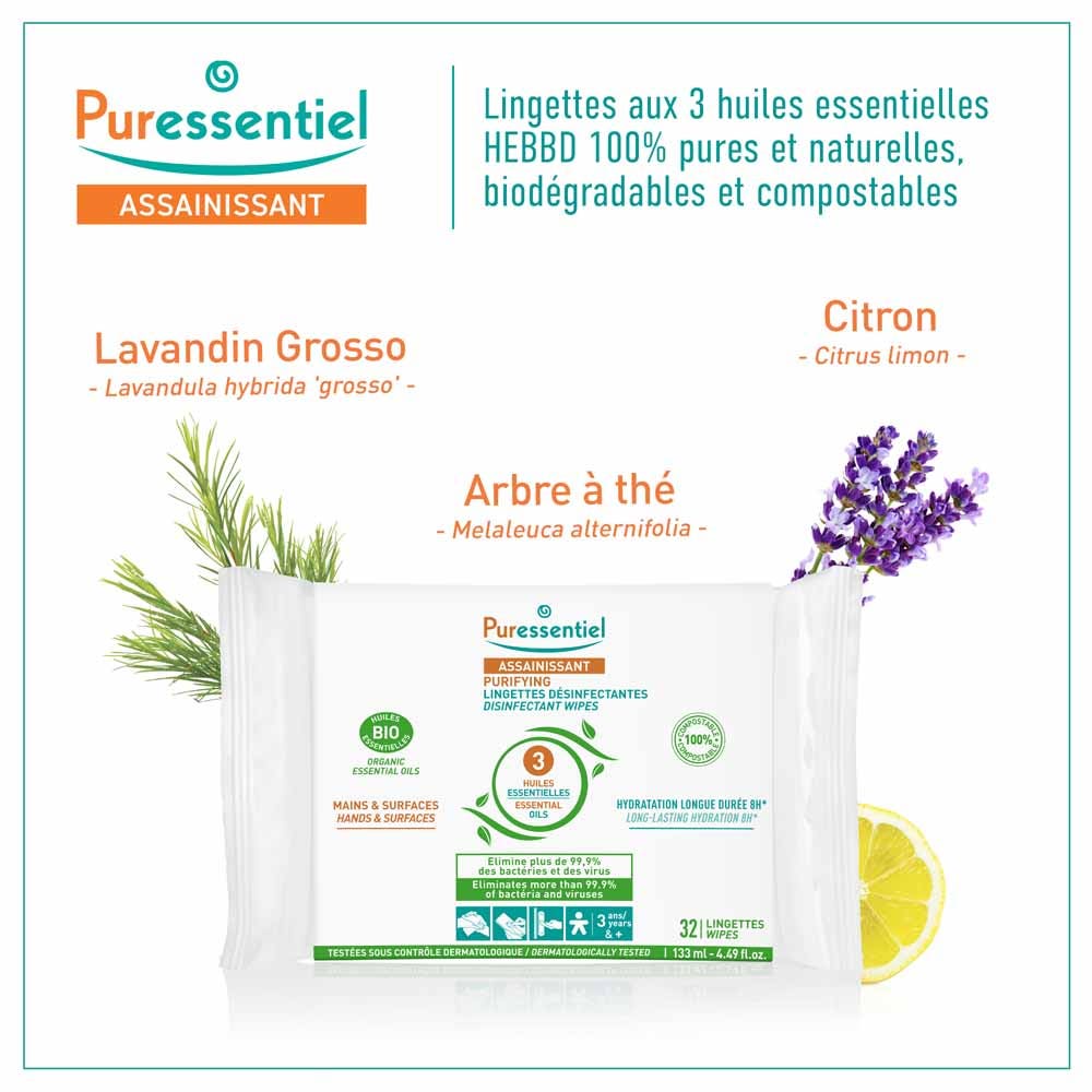 Puressentiel Bioes Disinfectant Wipes x32