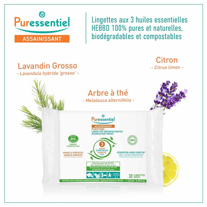 Puressentiel Bioes Disinfectant Wipes x32