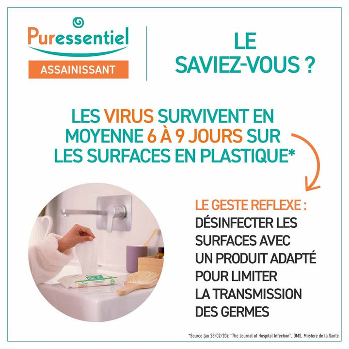 Puressentiel Bioes Disinfectant Wipes x32