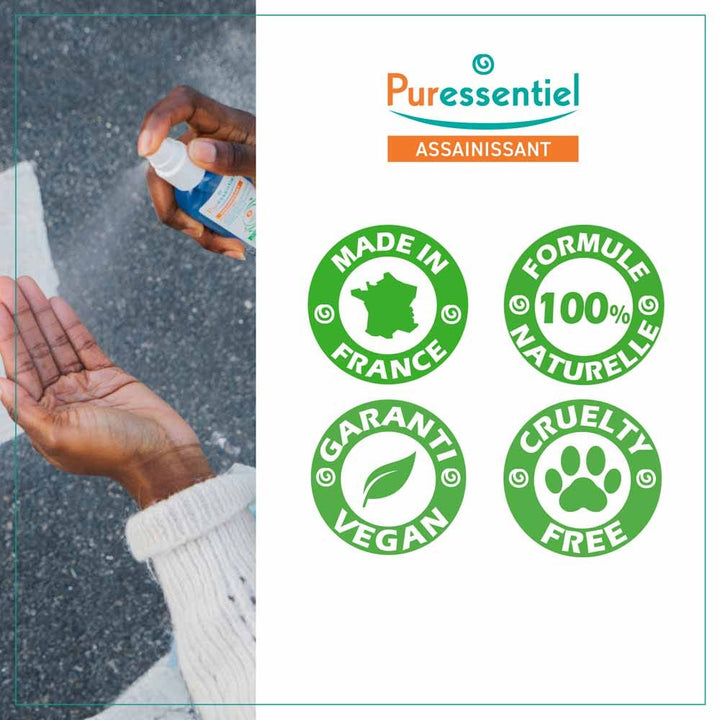 Puressentiel Sanitizing Antibacterial Spray For Hands And Surfaces 80ml (2.71fl oz)