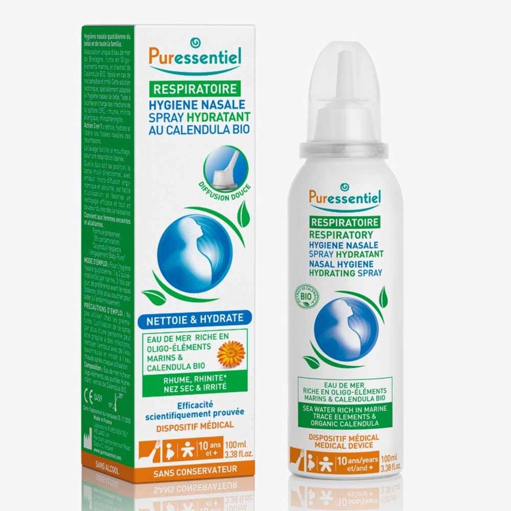 Puressentiel Respiratory Spray Nasal Hygiene Hydrating 100ml Breathing 100ml (3.38fl oz)