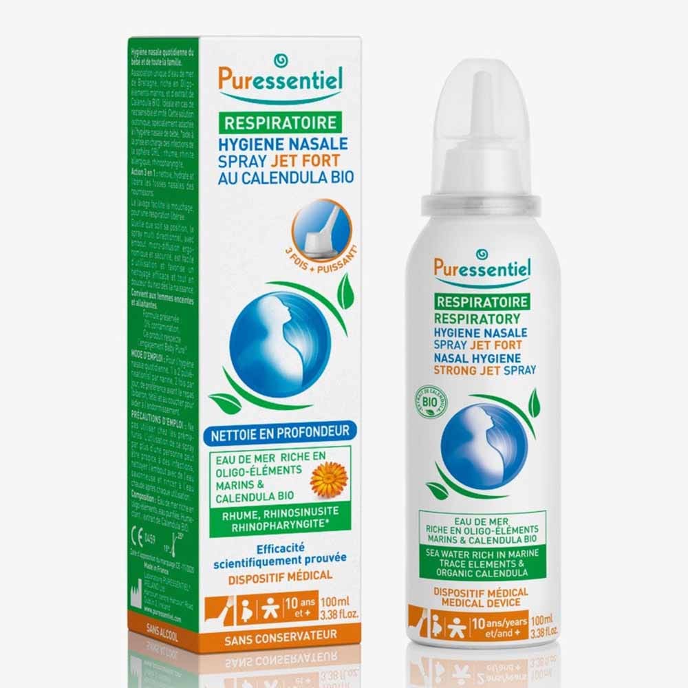 Puressentiel Respiratory Spray Nasal Hygiene "Jet Fort" 100ml Breathing 100ml (3.38fl oz)