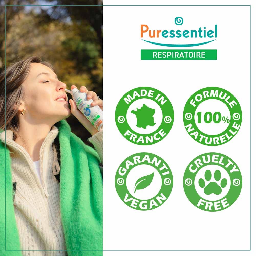 Puressentiel Respiratory Spray Nasal Hygiene "Jet Fort" 100ml Breathing 100ml (3.38fl oz)