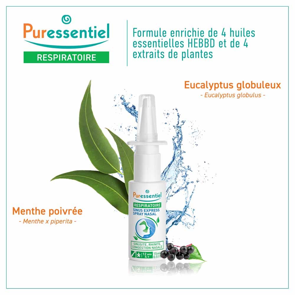 Puressentiel Respiratory Express nasal spray 15 ml (0.51fl oz)