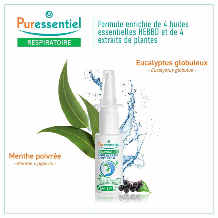Puressentiel Respiratory Express nasal spray 15 ml (0.51fl oz)