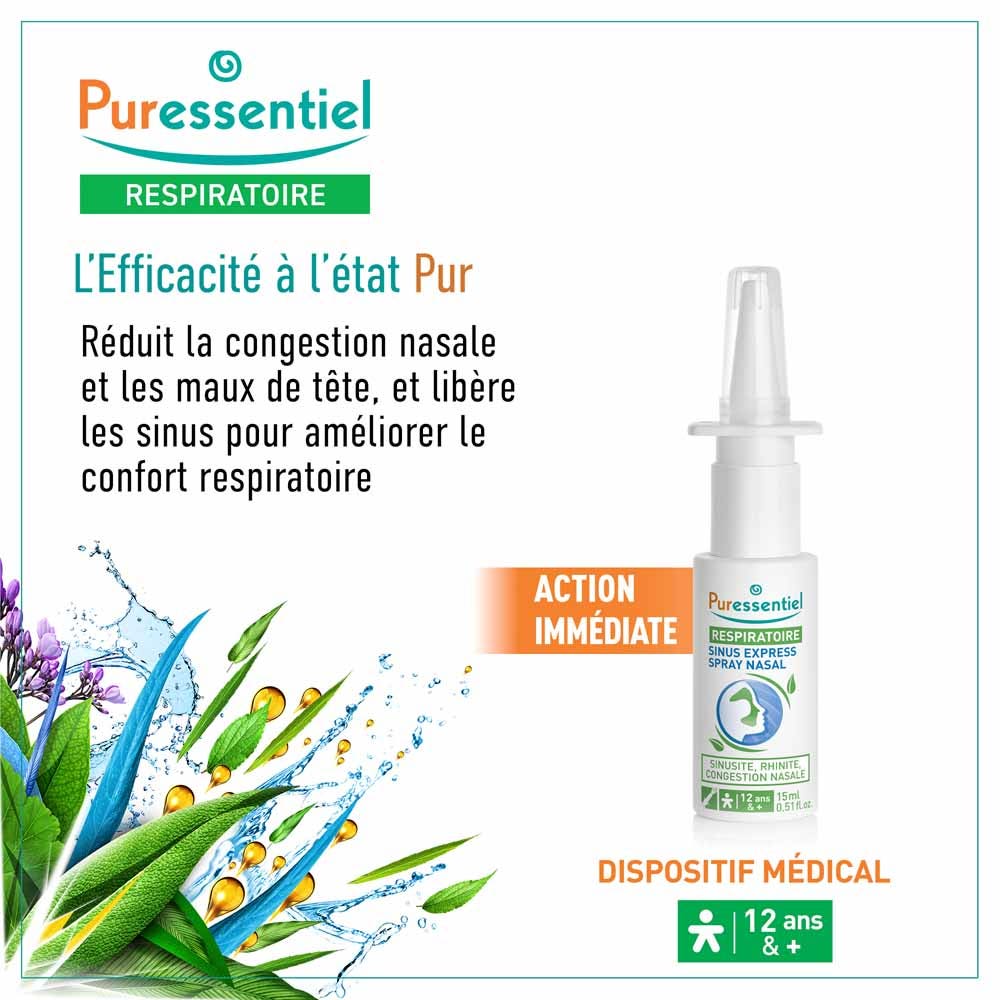 Puressentiel Respiratory Express nasal spray 15 ml (0.51fl oz)