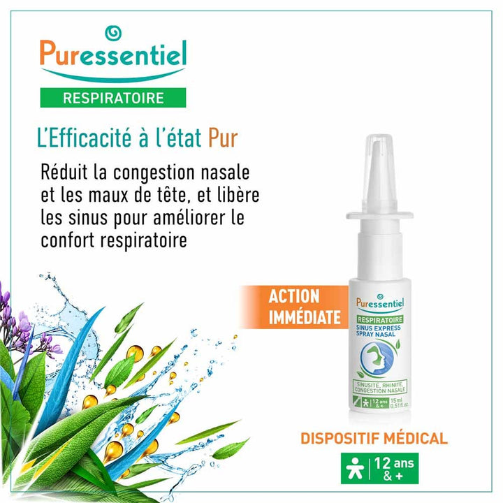 Puressentiel Respiratory Express nasal spray 15 ml (0.51fl oz)
