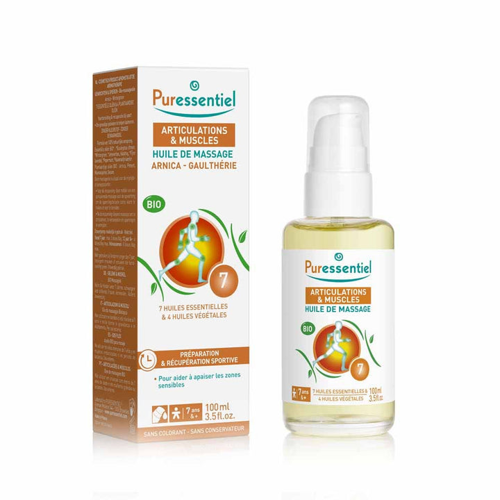 Puressentiel Joints & Muscles Bio Massage Oil Arnica et gaulthérie 100ml (3.38fl oz)