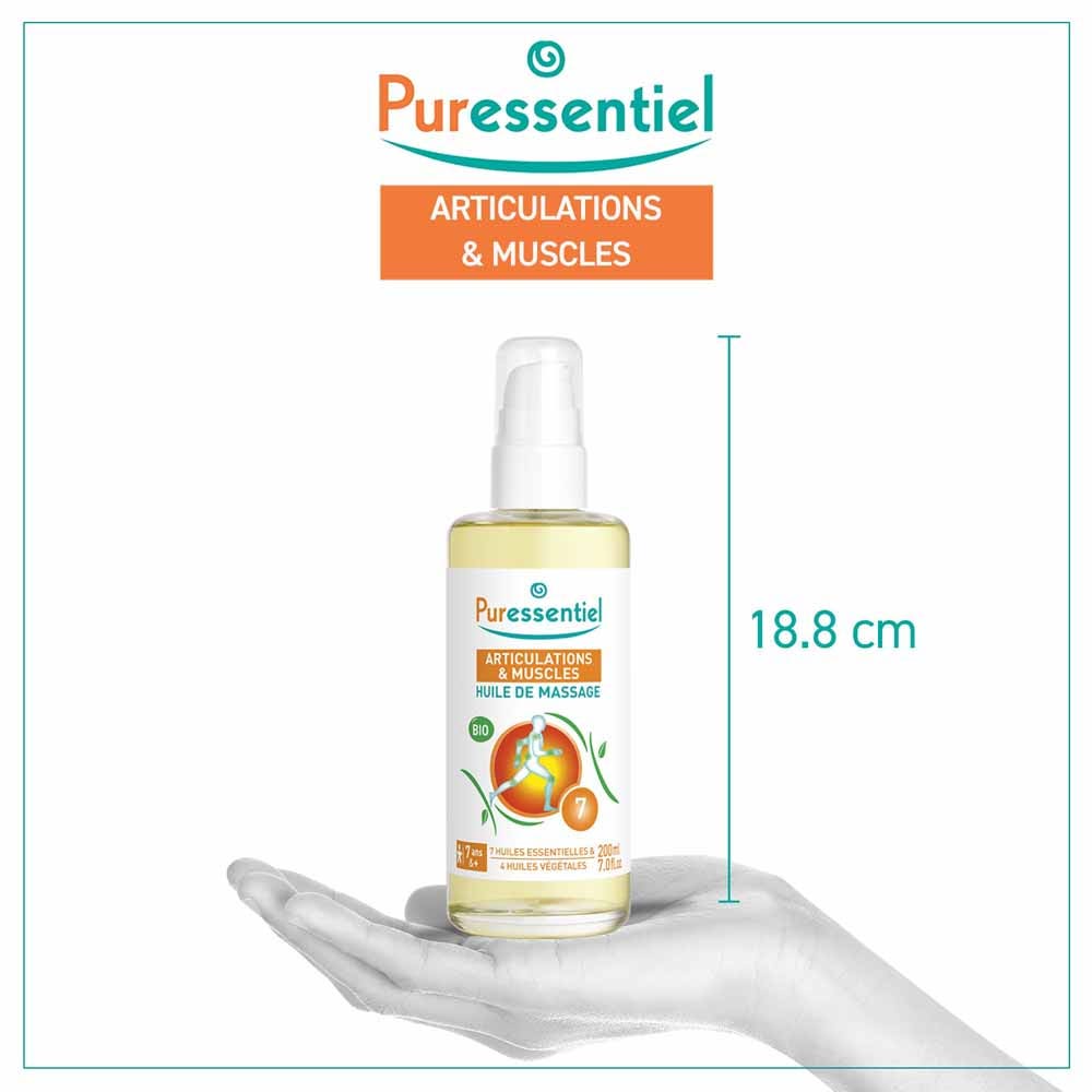 Puressentiel Joints & Muscles Bio Massage Oil Arnica et gaulthérie 100ml (3.38fl oz)