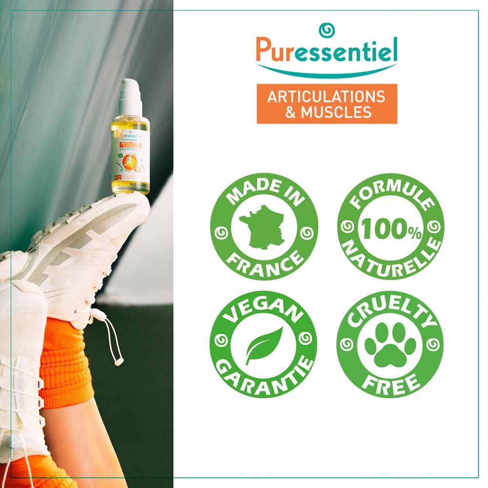 Puressentiel Joints & Muscles Massage Oil Organic Arnica and Gaultheria 200ml (6.76fl oz)