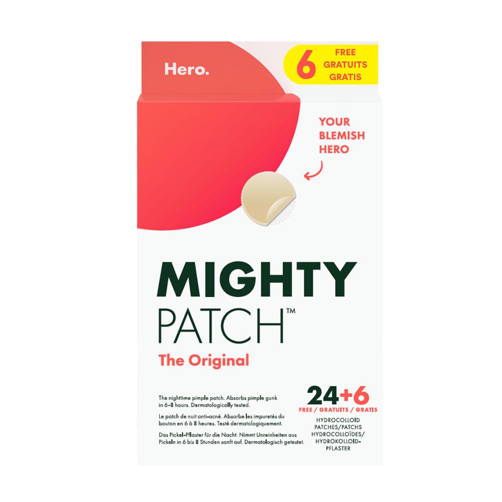 Hero Mighty Patch Overnight anti-acne patches the iconic original 24 + 6 free