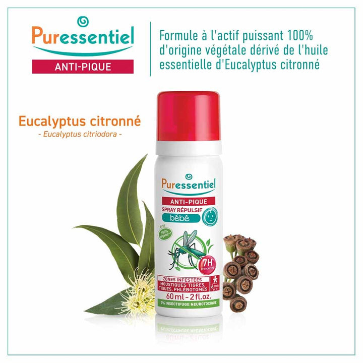 Puressentiel Repellents Baby anti-mosquito repellent spray 60 ml (2.03fl oz)