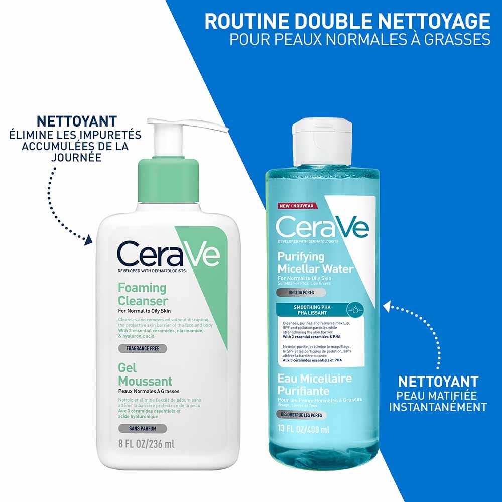 Cerave Purifying PHA Micellar Water for normal to oily skin 400 ml (13.53fl oz)