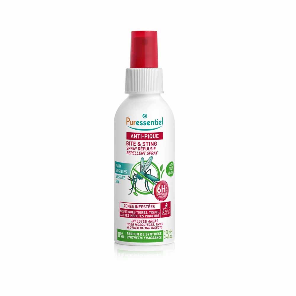 Puressentiel Repellents Family Repellent Spray Bite & Sting Temperate Areas 100ml (3.38fl oz)
