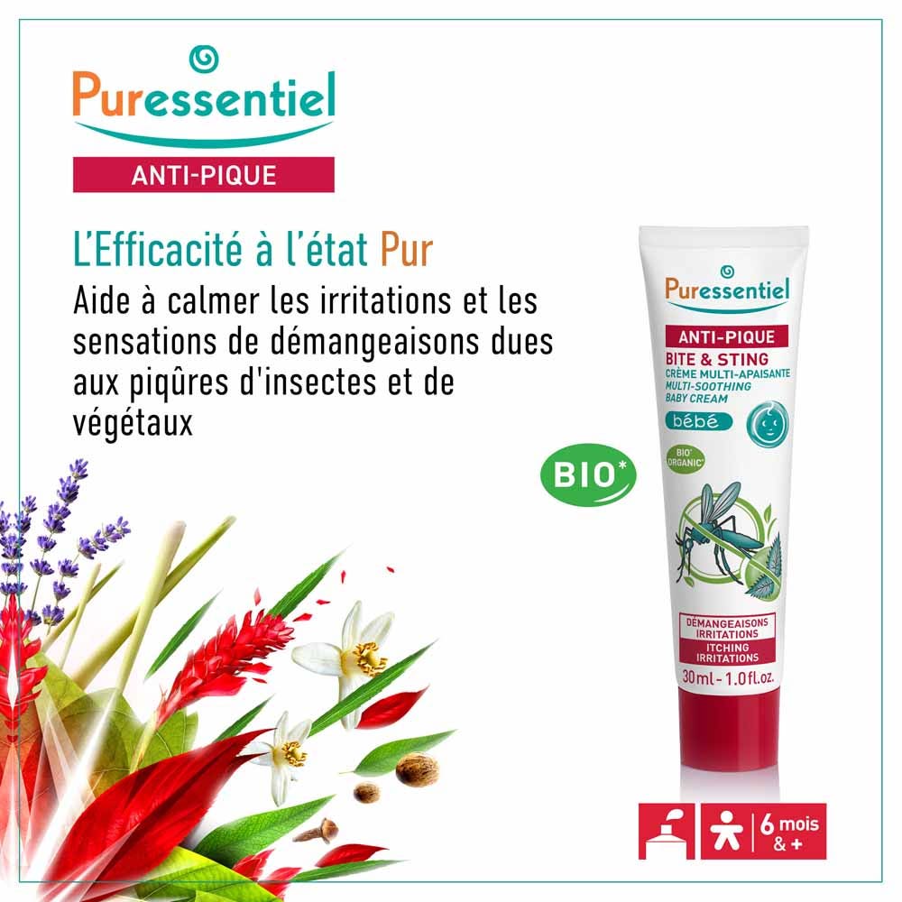 Puressentiel Repellents Anti-sting Multi Soothing Cream Baby 40ml (1.35fl oz)