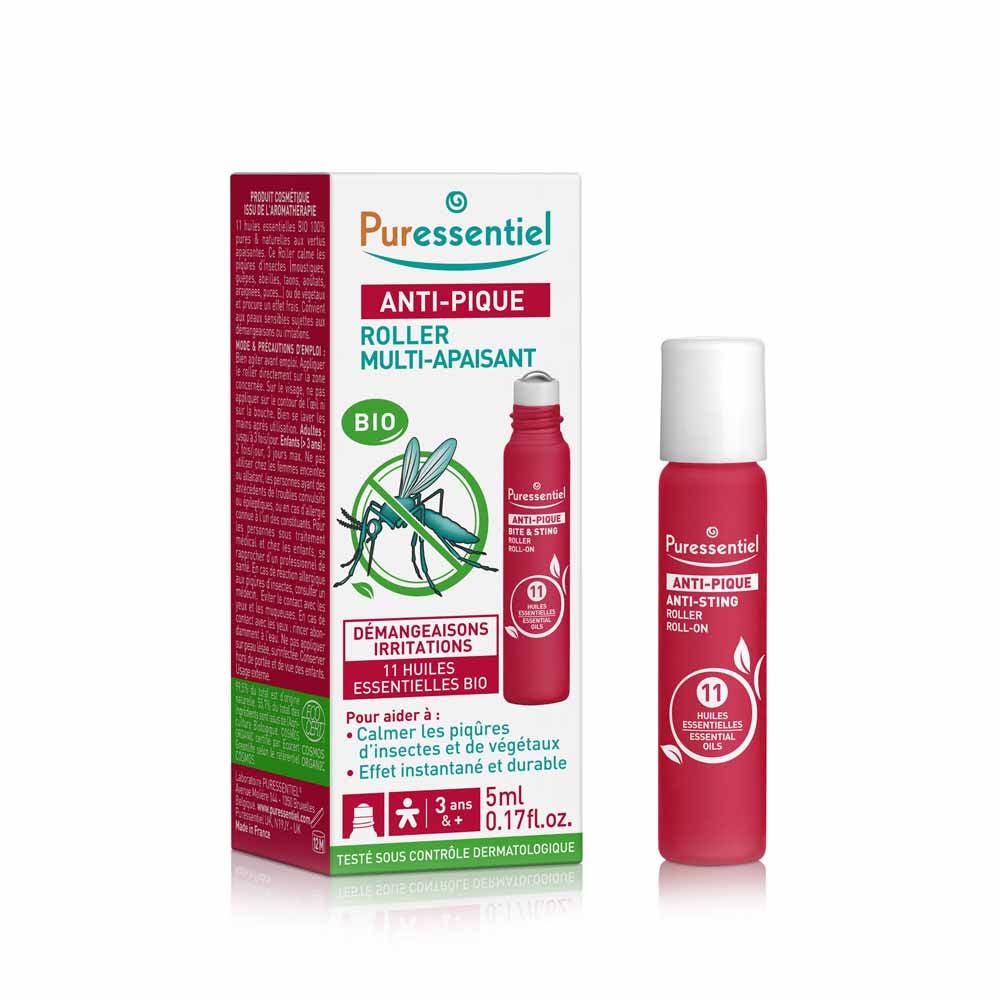 Puressentiel Repellents Anti-sting Soothing Roll On 11 Essential Oils 5ml (0.17fl oz) - FrenchBeautyHub
